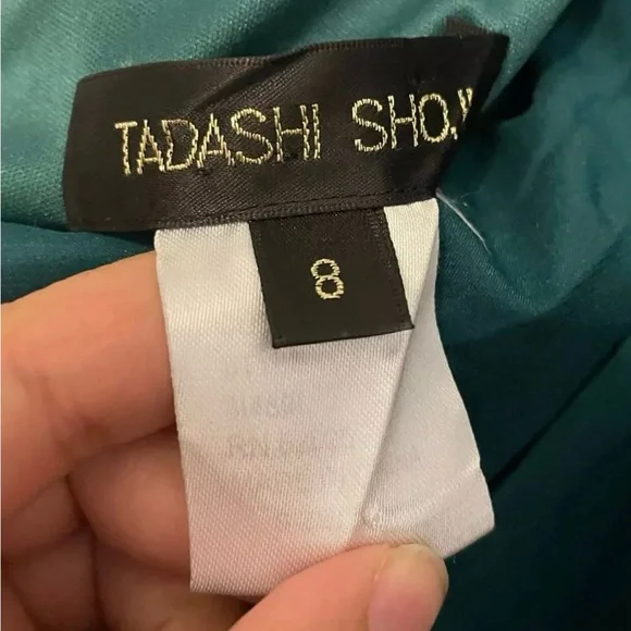 Stunning deep emerald green Tadeshi Shoji dress - Picture 6 of 9